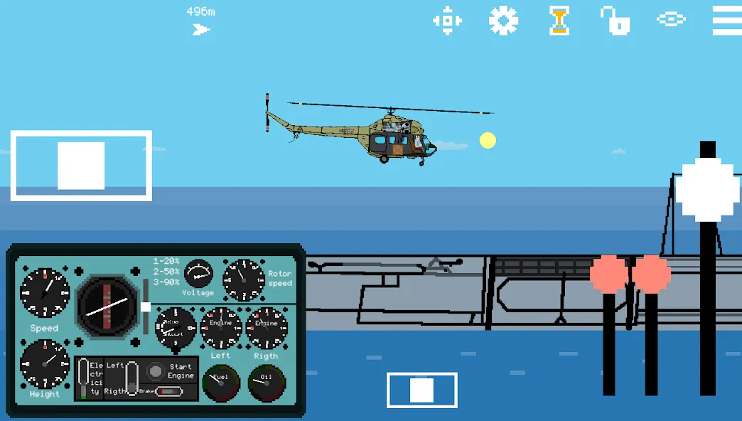 Pixel Helicopter Simulator (Пиксельный симулятор вертолета) [МОД Все открыто] APK Android Screenshot 1