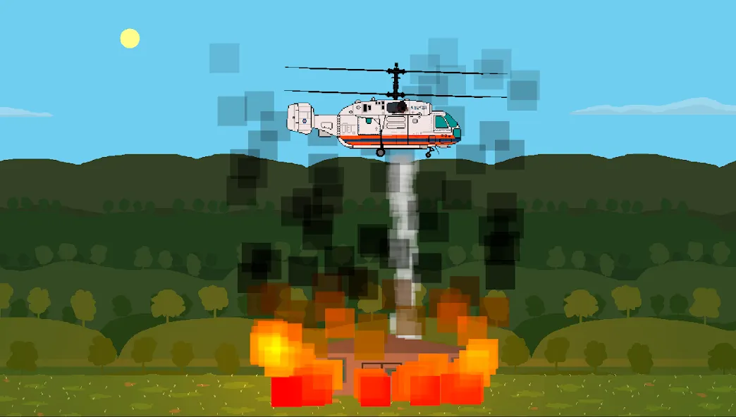 Pixel Helicopter Simulator (Пиксельный симулятор вертолета) [МОД Все открыто] APK Android Screenshot 2