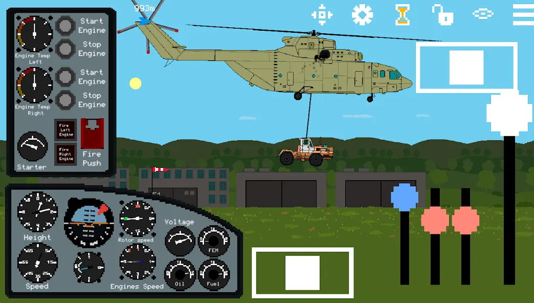 Pixel Helicopter Simulator (Пиксельный симулятор вертолета) [МОД Все открыто] APK Android Screenshot 4