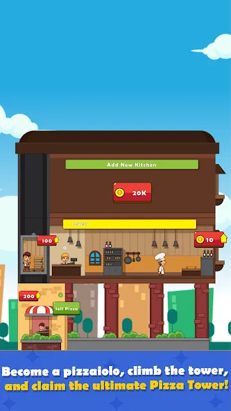 Pizza Tower: Idle Tycoon (Пицца Тауэр) [МОД Все открыто] APK Android Screenshot 5