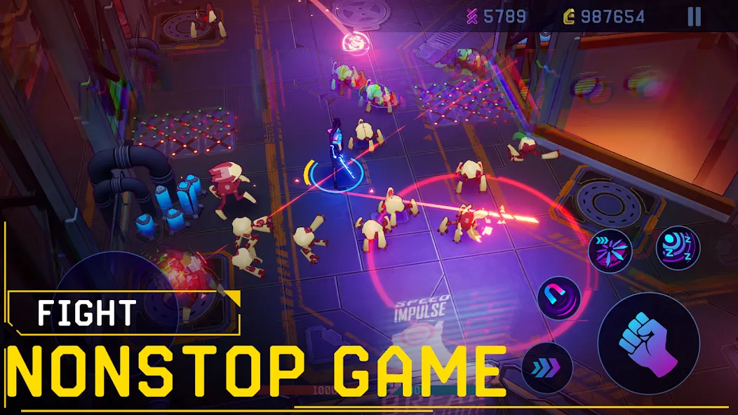 Rush Angel - Cyberpunk RPG (Раш Энджел) [МОД Бесконечные монеты] APK Android Screenshot 5
