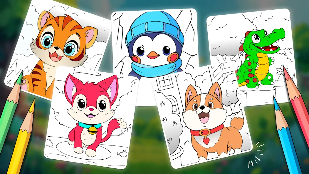 Animal coloring pages [МОД Все открыто] APK Android Screenshot 2