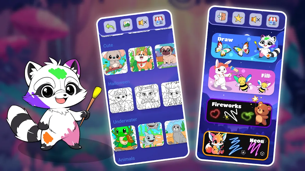 Animal coloring pages [МОД Все открыто] APK Android Screenshot 3