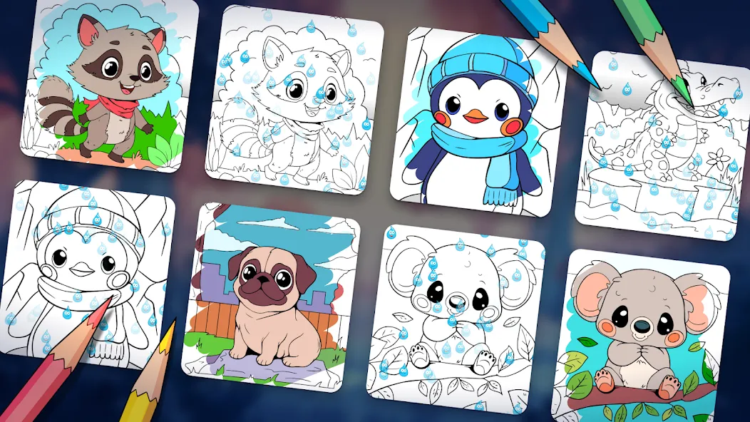 Animal coloring pages [МОД Все открыто] APK Android Screenshot 5