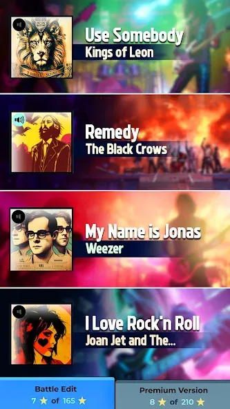 Guitar Band: Rock Battle (Гитарная группа) [МОД Бесконечные монеты] APK Android Screenshot 4