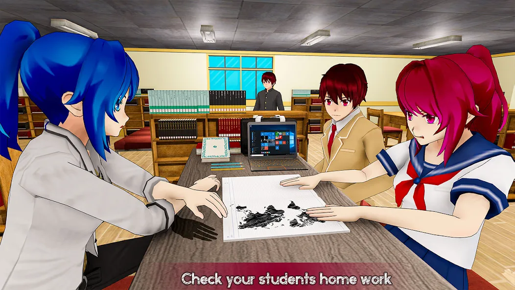 Anime Girl School Teacher 3D [МОД Много денег] APK Android Screenshot 5