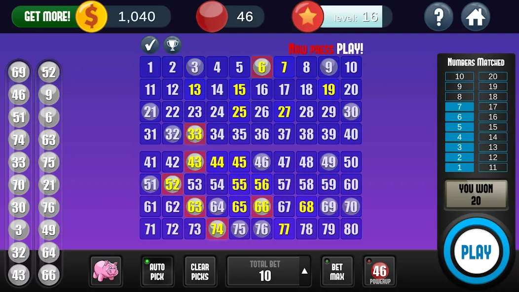 A Keno Game (А Кено игра) [МОД Меню] APK Android Screenshot 4
