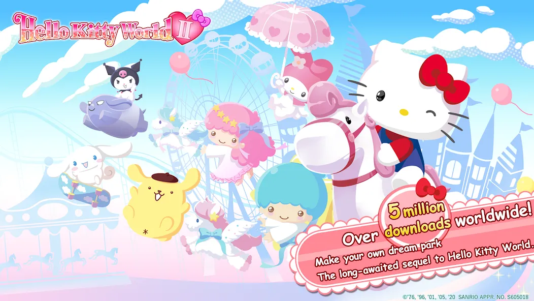 HelloKittyWorld2 Sanrio Kawaii (ХеллоуКиттиВорлд2 Санрио Каваии) [МОД Все открыто] APK Android Screenshot 1