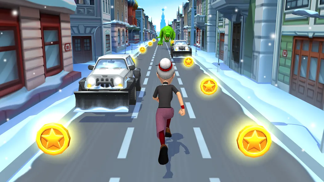 Angry Gran Run - Running Game (Энгри Гран Ран) [МОД Mega Pack] APK Android Screenshot 1