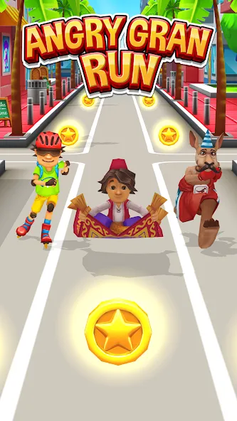 Angry Gran Run - Running Game (Энгри Гран Ран) [МОД Mega Pack] APK Android Screenshot 4