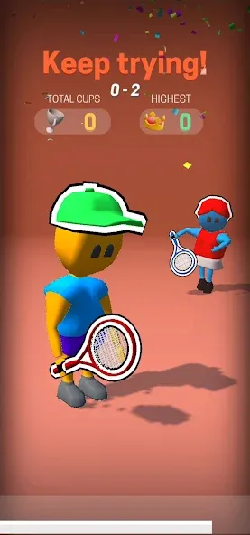 Deuce Hit! (Tennis) [МОД Бесконечные монеты] APK Android Screenshot 2