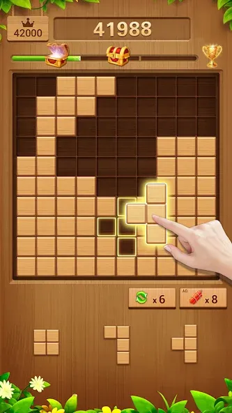 Wood Block Puzzle Addictive [МОД Бесконечные монеты] APK Android Screenshot 1