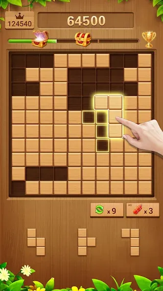 Wood Block Puzzle Addictive [МОД Бесконечные монеты] APK Android Screenshot 4