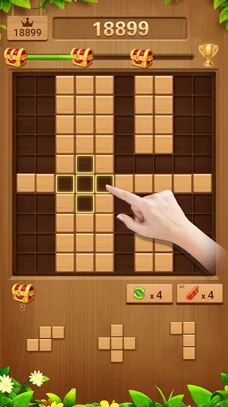 Wood Block Puzzle Addictive [МОД Бесконечные монеты] APK Android Screenshot 5