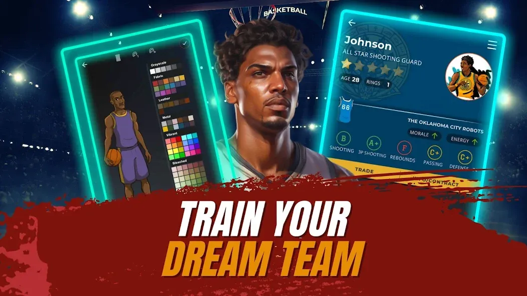 Astonishing Basketball Manager (Удивительный баскетбольный менеджер) [МОД Premium] APK Android Screenshot 3