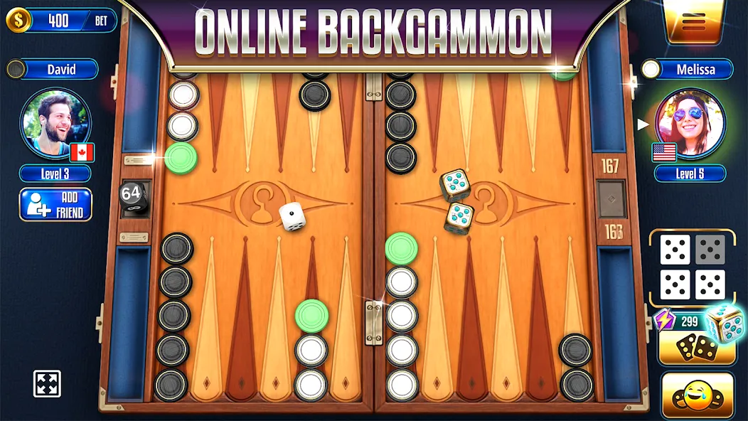 Backgammon Legends Online [МОД Unlocked] APK Android Screenshot 1