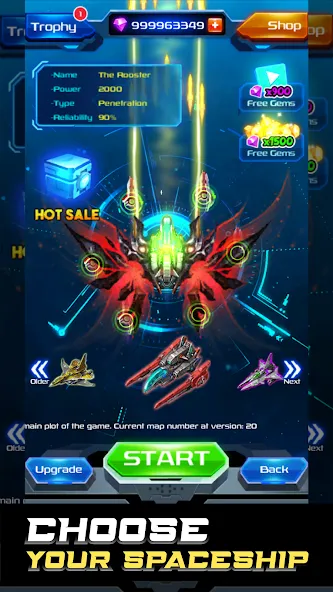 Galaxy Attack: Space Shooter (Гэлэкси Аттак) [МОД Меню] APK Android Screenshot 2