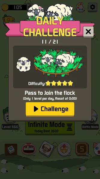 Sheep N Sheep: Daily Challenge (Шип эн Шип) [МОД Premium] APK Android Screenshot 2