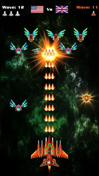 Galaxy Attack: Shooting Game (Гэлэкси Аттак) [МОД Бесконечные монеты] APK Android Screenshot 2