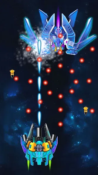 Galaxy Attack: Shooting Game (Гэлэкси Аттак) [МОД Бесконечные монеты] APK Android Screenshot 5