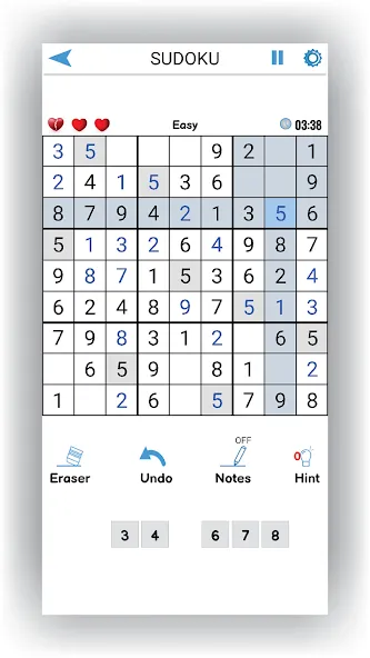 Sudoku Offline: Hard Puzzles (Судоку Оффлайн) [МОД Unlocked] APK Android Screenshot 2