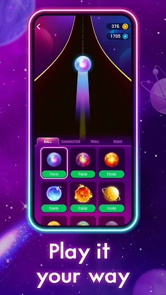 Dancing Road: Color Ball Run! (Дансинг Роад) [МОД Бесконечные монеты] APK Android Screenshot 4