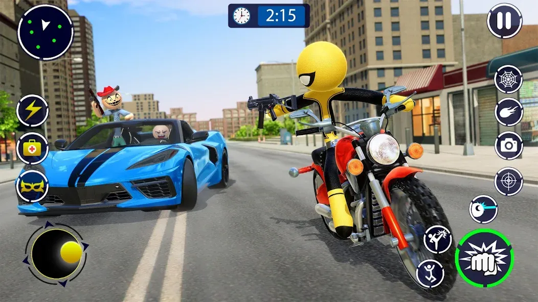 Spider Stickman Rope Hero Game [МОД Все открыто] APK Android Screenshot 2