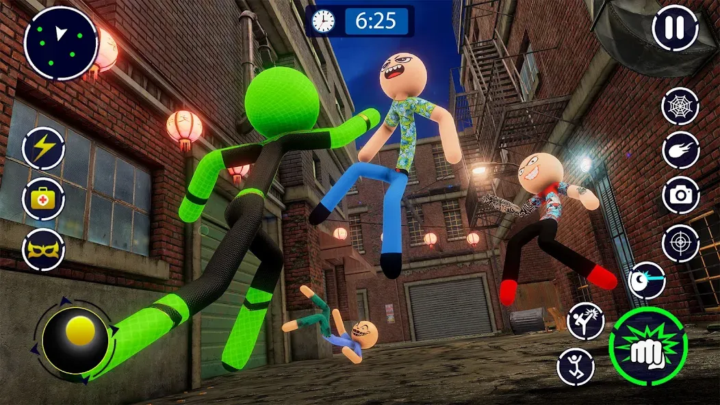 Spider Stickman Rope Hero Game [МОД Все открыто] APK Android Screenshot 4