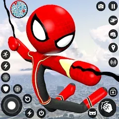Spider Stickman Rope Hero Game [МОД Все открыто] APK Android