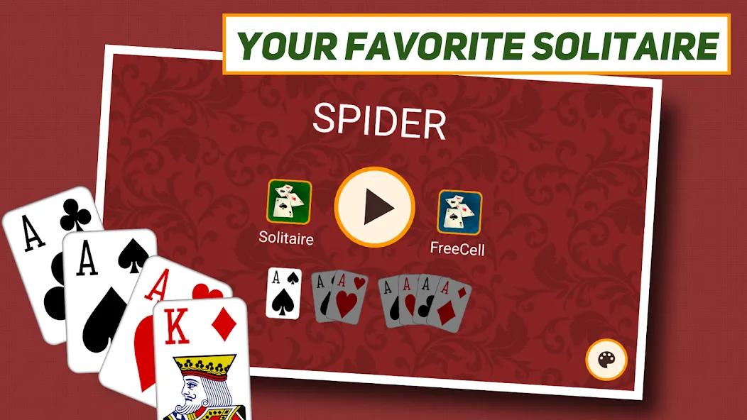 Spider Solitaire: Classic [МОД Mega Pack] APK Android Screenshot 1