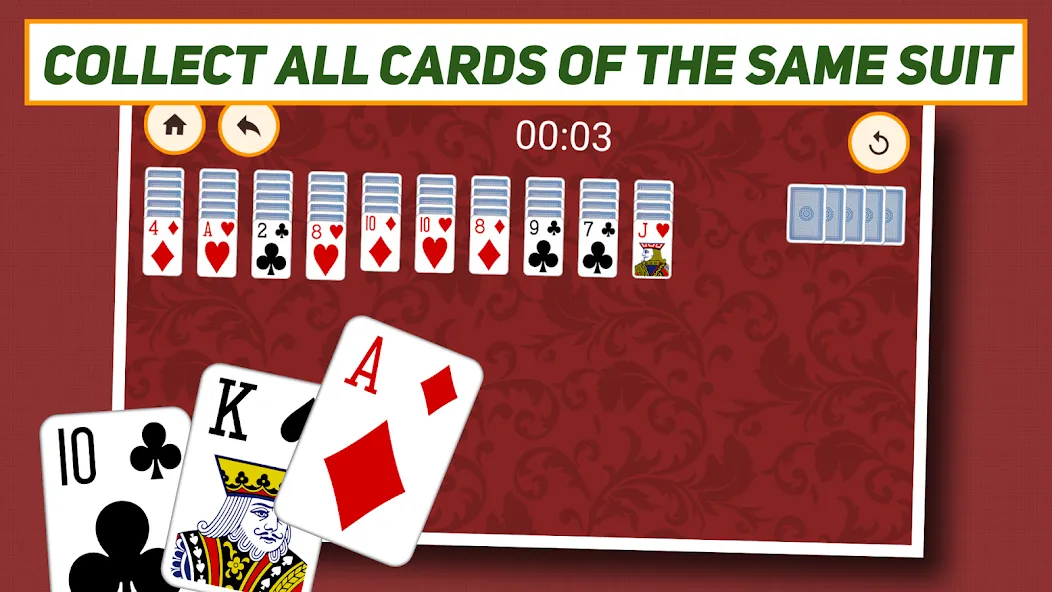 Spider Solitaire: Classic [МОД Mega Pack] APK Android Screenshot 3