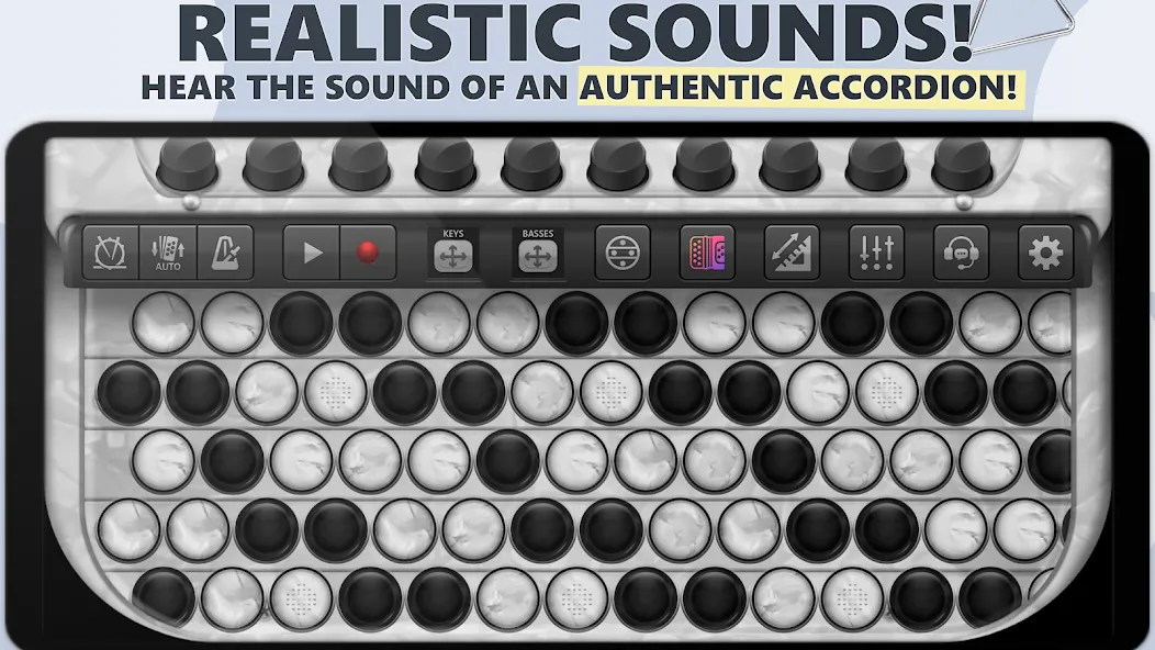 Accordion Chromatic Button (Аккордеон с хроматическими кнопками) [МОД Бесконечные монеты] APK Android Screenshot 1