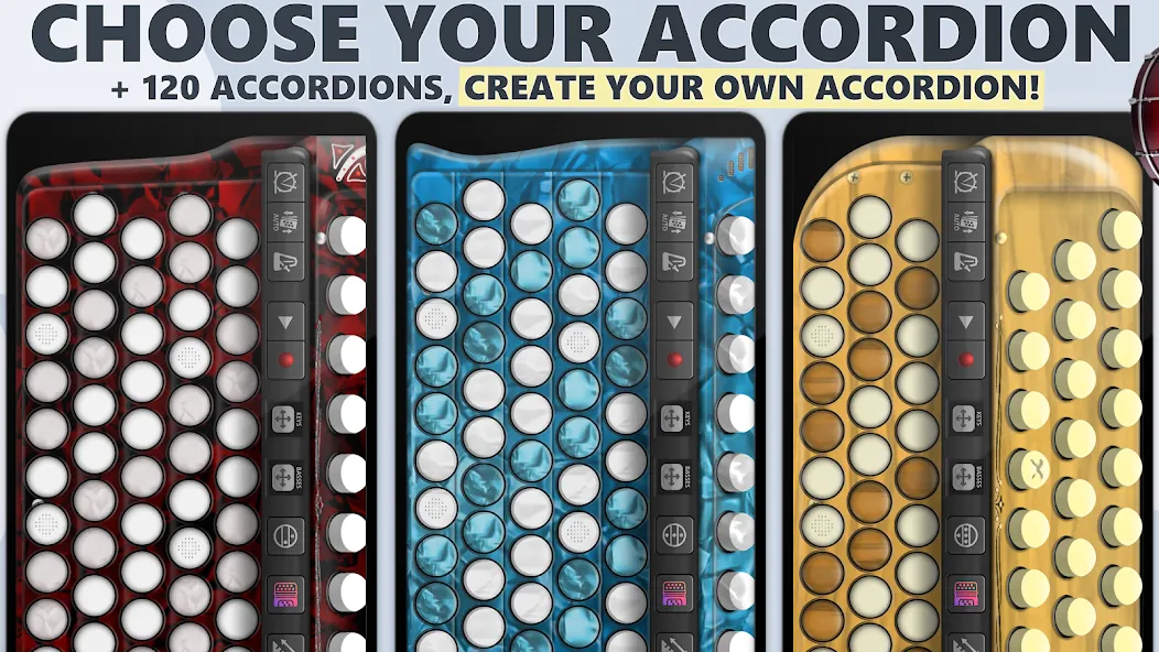 Accordion Chromatic Button (Аккордеон с хроматическими кнопками) [МОД Бесконечные монеты] APK Android Screenshot 2