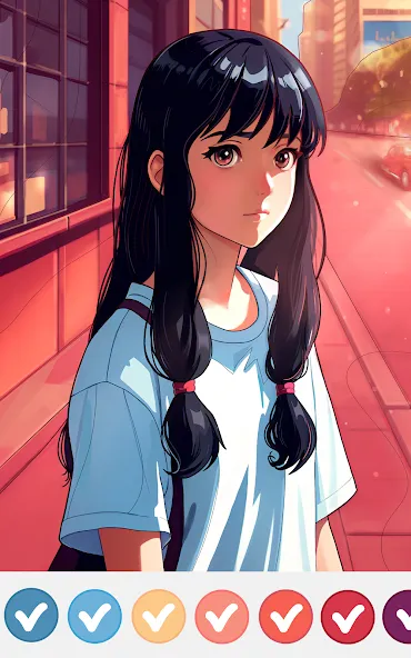 Anime Manga Color by Numbers [МОД Много денег] APK Android Screenshot 3