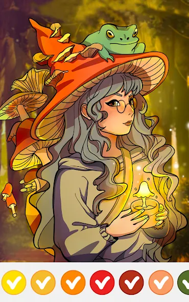 Anime Manga Color by Numbers [МОД Много денег] APK Android Screenshot 4