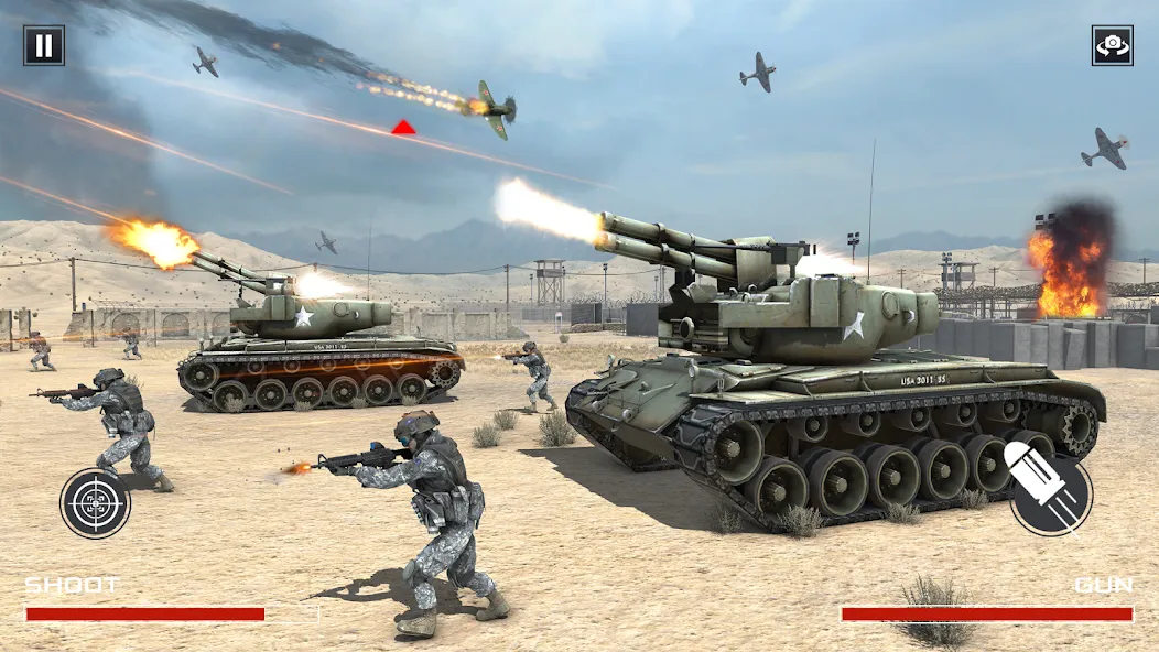 FPS War Games- Aircrafts Games [МОД Premium] APK Android Screenshot 2