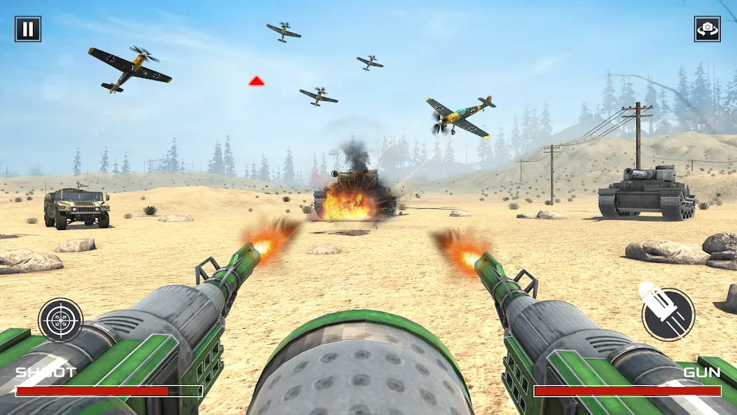 FPS War Games- Aircrafts Games [МОД Premium] APK Android Screenshot 3