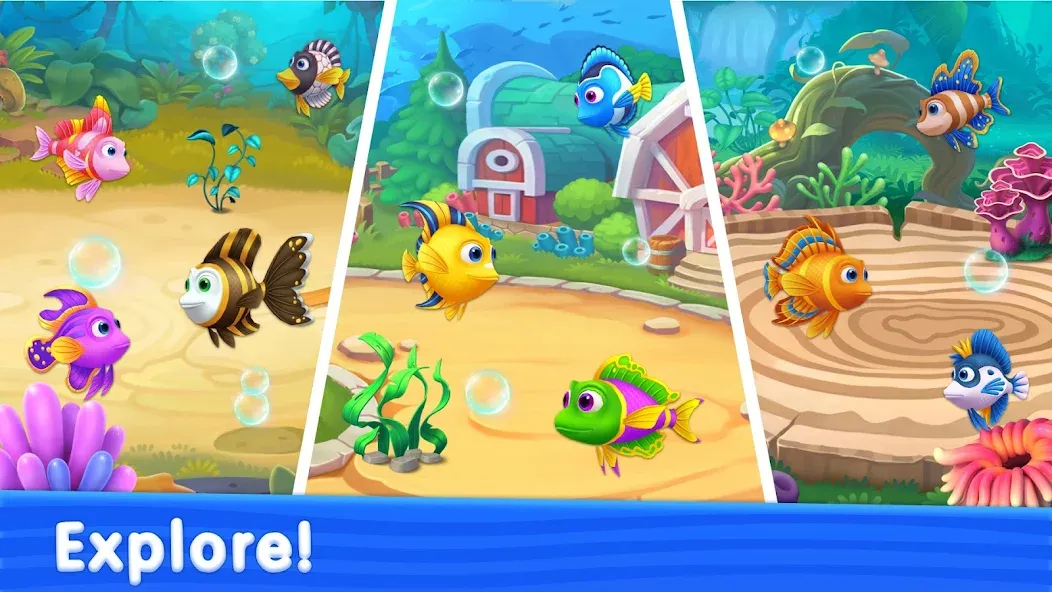 Solitaire TriPeaks: Aquarium (Солитер ТриПикс) [МОД Mega Pack] APK Android Screenshot 3