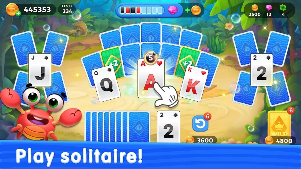 Solitaire TriPeaks: Aquarium (Солитер ТриПикс) [МОД Mega Pack] APK Android Screenshot 4