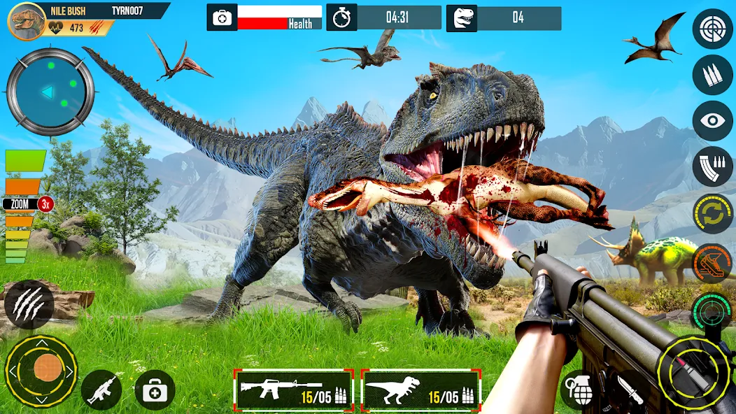 Real Dino Hunting Gun Games (Риал Дино Хантинг Ган Геймс) [МОД Premium] APK Android Screenshot 2