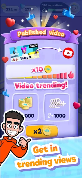 A4 Vlogger: Streamer simulator [МОД Меню] APK Android Screenshot 3