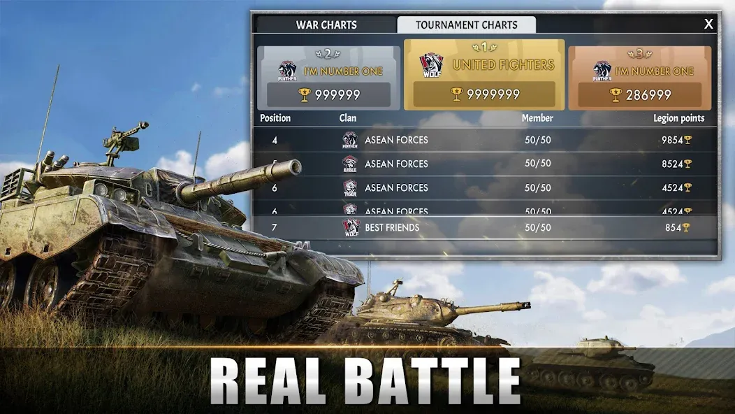 Tank Warfare: PvP Battle Game (Танковое сражение) [МОД Все открыто] APK Android Screenshot 2