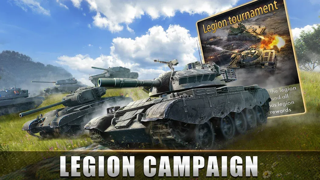 Tank Warfare: PvP Battle Game (Танковое сражение) [МОД Все открыто] APK Android Screenshot 3