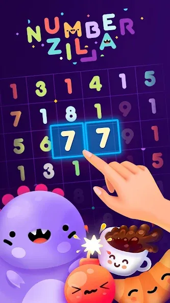 Numberzilla: Number Match Game (Намберзилла) [МОД Бесконечные монеты] APK Android Screenshot 1
