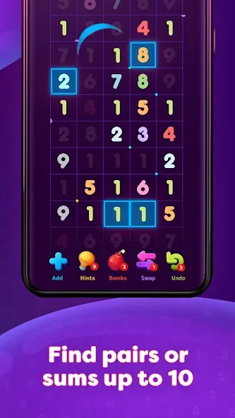 Numberzilla: Number Match Game (Намберзилла) [МОД Бесконечные монеты] APK Android Screenshot 3