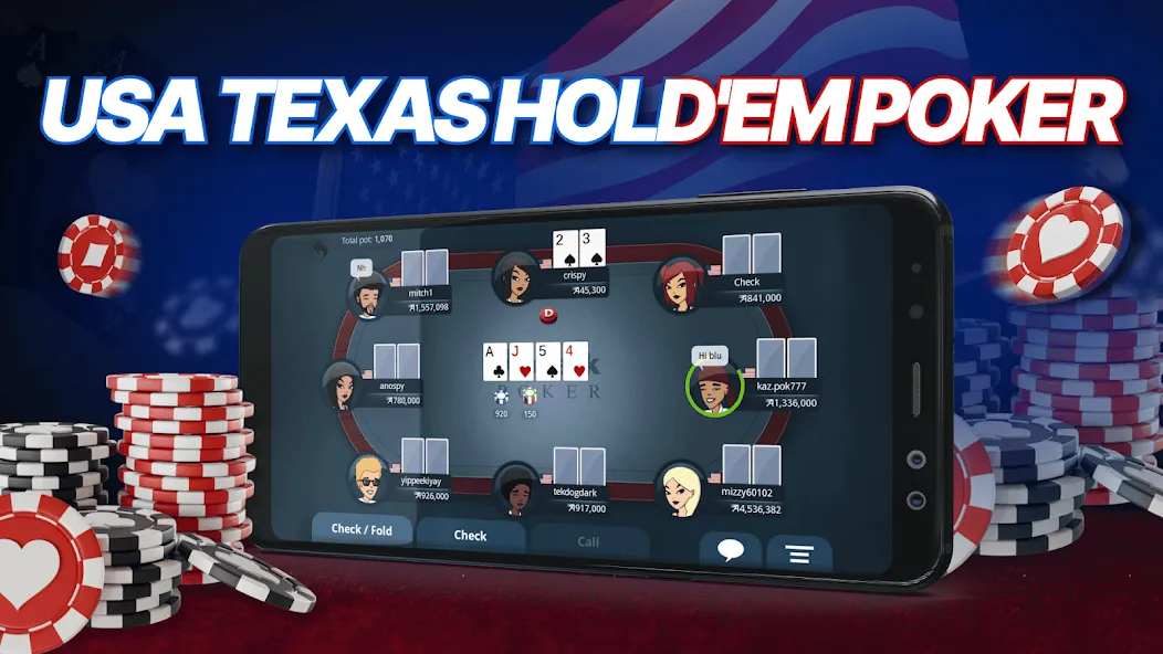 Appeak Poker – Texas Holdem (Аппик покер) [МОД Mega Pack] APK Android Screenshot 1
