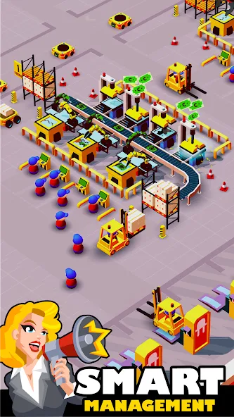 Idle Smartphone Tycoon Factory (Смартфон Фабрика Айдл Тайкун) [МОД Меню] APK Android Screenshot 1