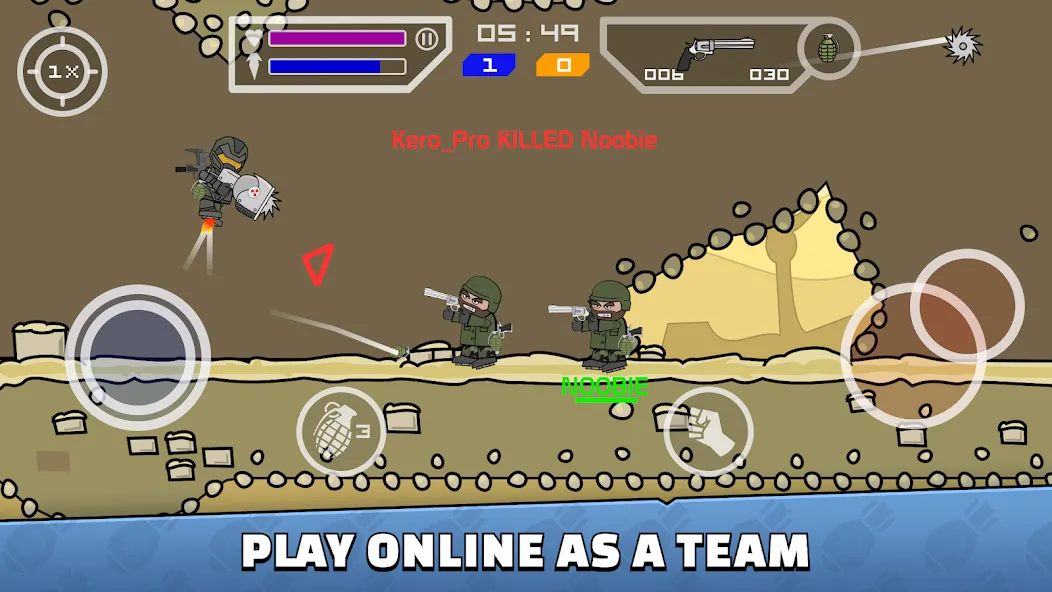 Mini Militia - War.io (Мини Милития) [МОД Бесконечные монеты] APK Android Screenshot 1