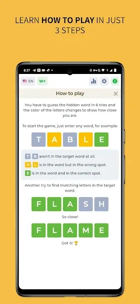 Wordly - Daily Word Game [МОД Много денег] APK Android Screenshot 2