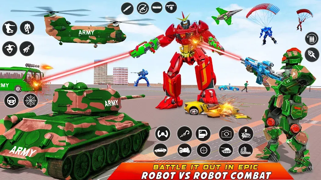 Army Bus Robot Car Game 3d [МОД Mega Pack] APK Android Screenshot 4